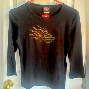 Ladies Harley Davidson 3/4 sleeve 100% cotton t-shirt.  NWT.  Erie PA shirt.
